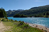 Lago Devero - Veduta dalla sponda orientale verso la diga 